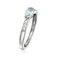 thumbnail image 5 of Ross-Simons 0.30 Carat Aquamarine and .10 ct. t.w. White Zircon Ring in Sterling Silver, Women's, Adult, 5 of 5