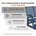 thumbnail image 5 of Innovaze HIPS Patio Glider Bench with Cup Holders, Durable Poly Lumber Material, All-Weather Resistant, Heavy Duty 900 LB, for Outdoor, Patio (Navy Blue, 3-Seat), 5 of 11