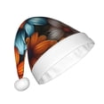 thumbnail image 2 of KLL Christmas Hats for Adults Plush Colorful Blooming Flowers Print Santa Hat Xmas Fluffy Santa Claus Hat for Women Men, 2 of 6