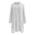 thumbnail image 4 of UAYOTSE Long Sleeve Tops for Women Casual Turtleneck Pullover Fall Loose Tunic Thin Sweaters Knit Tops for Lady(A211-White,XXL), 4 of 4