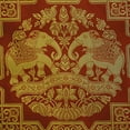 thumbnail image 4 of Stylo Culture Indian Decorative Sofa Brocade Burgundy Maroon And Gold Throw Pillow Covers 12x12 Jacquard Weave Banarasi Throw Cushion Covers Elephant Floral 30x30 cm Cushion Covers (Set Of 5), 4 of 4
