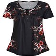 thumbnail image 2 of Hauts d'Été à Fleurs Col en V pour Femmes T-Shirt Ample Tunique Grande Taille, 2 of 6