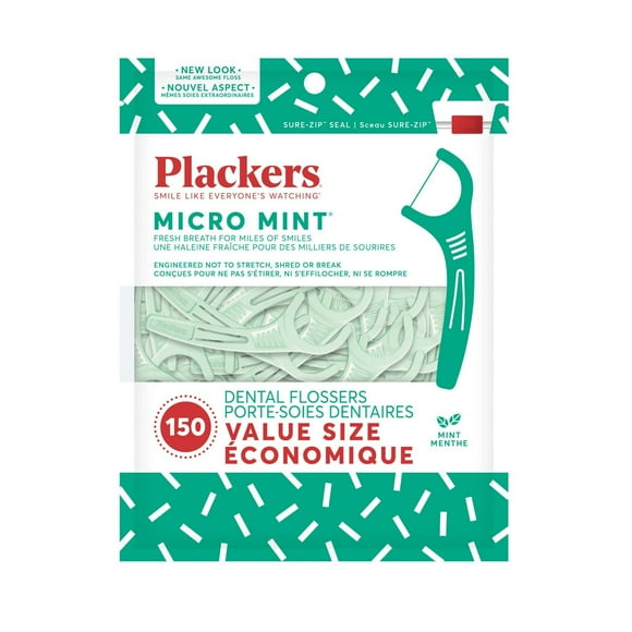 Plackers Micro Mint Dental Floss, 150 ct