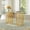 Gold-Oval, variant on Hi loPres 71" Glass Dining Table with Gold Pedestal, Large Modern Tempered Glass Table for 6-8, Stable and Reliable Centerpiece for Home Office