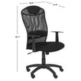 thumbnail image 4 of SAFAVIEH Shane Desk Chair Black, 4 of 5
