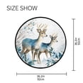 thumbnail image 5 of 36.2 Inch Round Floor Mat Beautiful Watercolor Deer Carpet Decor Rug for Living Room Bedroom, 5 of 6