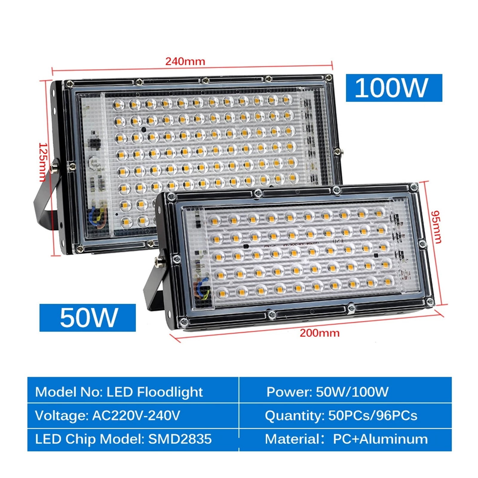 50W 100W LED RGB Flood Light IP65 Waterproof Outdoor Reflector Led Spotlight Landscape Lighting With Remote Control ,Brings Out Natural Colors