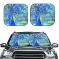 thumbnail image 2 of Disketp 2 Piece Peacock Pattern Windshield Sunshades,Folding Windshield Sun Shade For Car Suv Trucks Sedan,Blocks Uv Rays Sun Visor Protector-Medium, 2 of 7