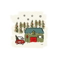 thumbnail image 3 of York, Leah 12x12 Black Modern Framed Museum Art Print Titled - Winter Village V, 3 of 5