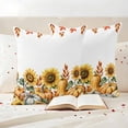 thumbnail image 3 of Pumpkin Sunflower Fall Outdoor Waterproof Pillow Covers, Thanksgiving Botanical Leaves Autumn Decorative Square Throw Pillowcase Sofa Cushion Sham for Patio/Couch/Chair, 26"x26" 2 Pack, 3 of 8
