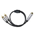 thumbnail image 3 of Audio Speaker Y adaptador Cable de divisor, Jack de audio a RCA Splitter Compact Versátil Reemplazar 6.35 mm Capilla de metal de enchufe hembra Mujer a hombre, 3 of 8