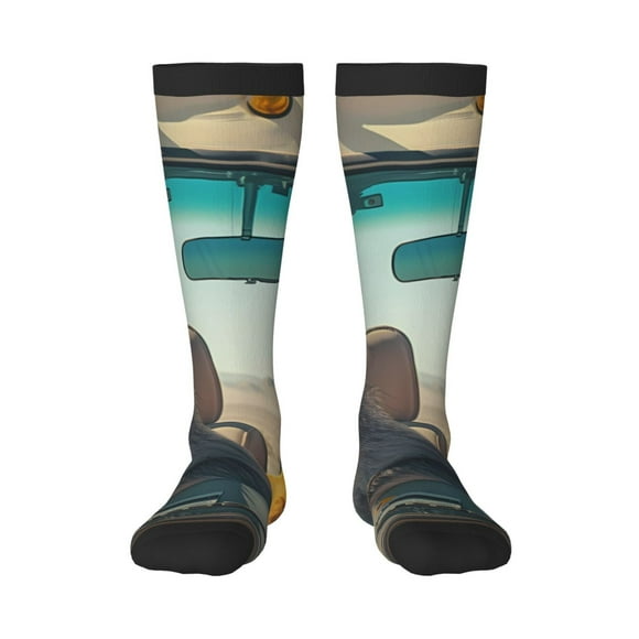 KLL Desert Monkeys Drive Print Women's Men's Ankle Socks 1-pack Casual Athletic Socks for Unisex Adult Moisture-Wicking Socks for Daily Wear/Running/Sport