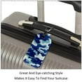 thumbnail image 3 of Square 2Pack PU Leather Camouflage Texture Cruise Luggage Tag with Privacy Cover and Name ID Tag for Travel Handbags Backpacks Luggage Tags, 3 of 6