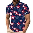 thumbnail image 2 of Mens Summer Button Printed Short Sleeved Lapel Top, 2 of 7