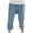 Blue, variant on HAiming Children Boys Girls Cotton Linen Cropped Pants Summer Casual Elastic Waist Lightweight Breathable Long Trouser