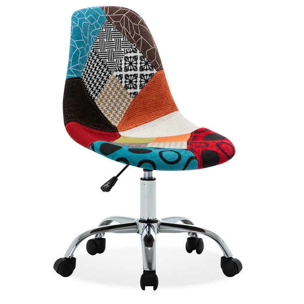 Belleze Armless Mid Back Task Office, Multi Color Desk Chair