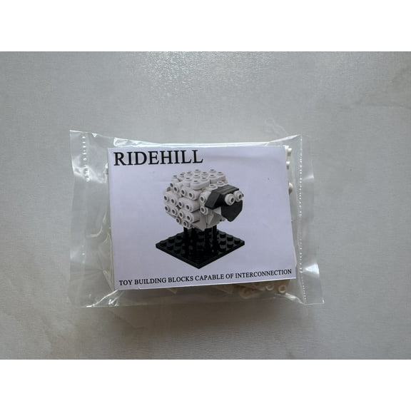 RIDEHILL Toy building blocks capable of interconnection, 52PCS MOC Animal Block Sets Little Sheep Creative 3D DIY Mini Building Block Toy for Kids