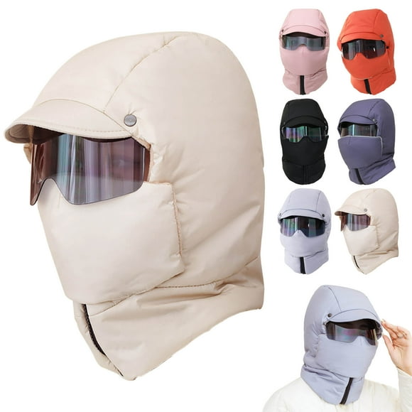 Holiday Gifts! Gspmoly Windproof Coverage Outdoor Riding Mask with Glasses Face Mask Winter Windproof Hat Holiday Gifts