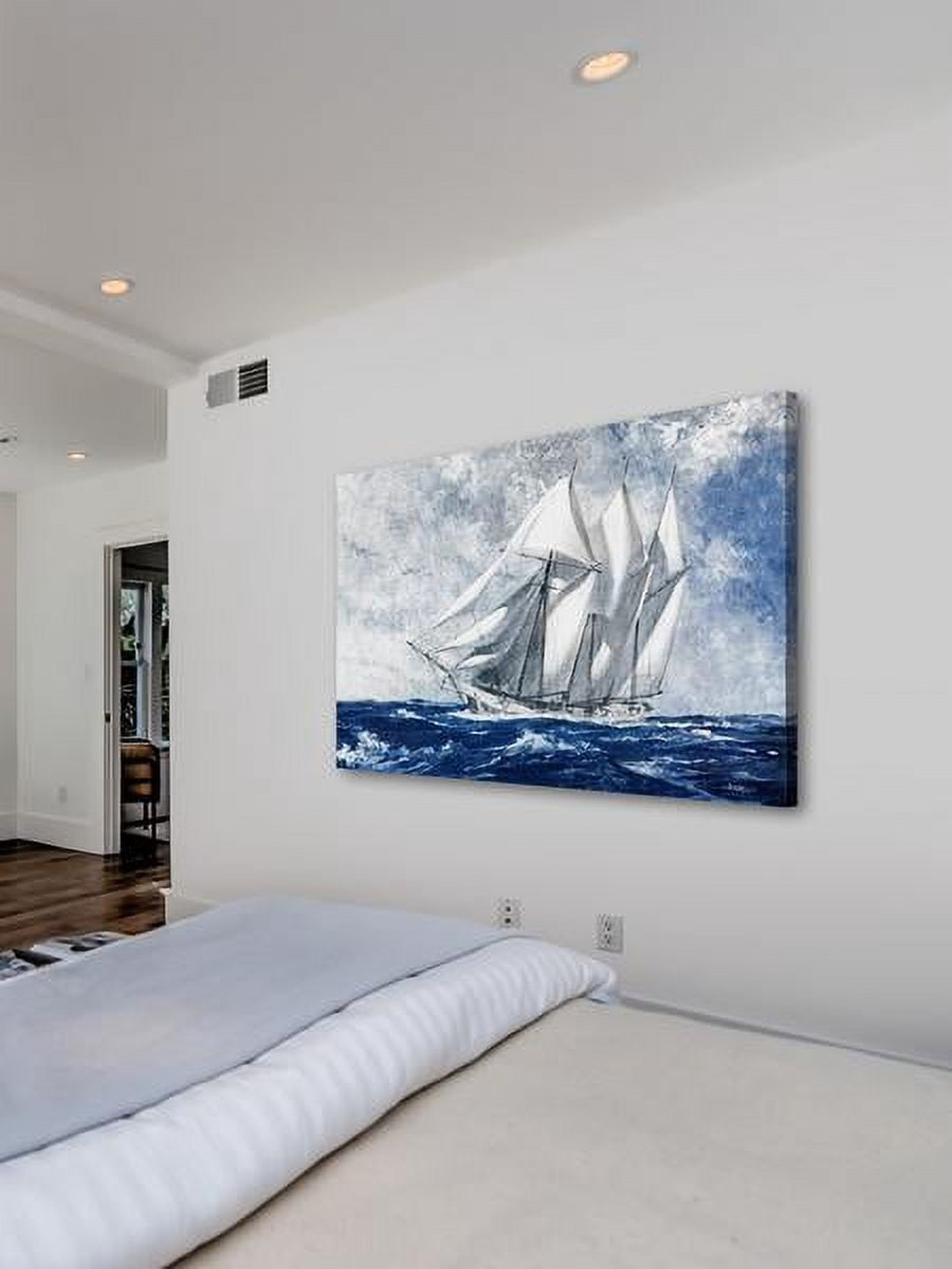 "Choppy Sea" Painting Print on Wrapped Canvas