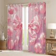 thumbnail image 2 of Feelyou Bowknot Balloon Black Out Curtains, Pink Party Curtains Pack of 2 (42x63 Each), 2 of 6