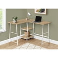 thumbnail image 5 of Computer Desk, Home Office, Corner, Storage Shelves, 48"L, L Shape, Work, Laptop, Metal, Laminate, Natural, White, Contemporary, Modern, 5 of 5