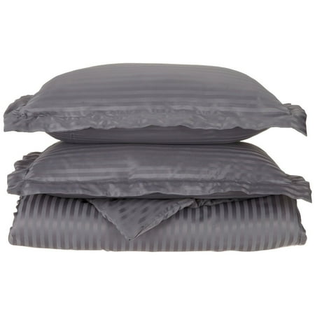 Impressions Selick Stripe Microfiber Reversible Duvet Cover Set