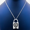 thumbnail image 5 of SuperJeweler 0.63 Carat Black and White Diamond Heart Lock Necklace In Sterling Silver, 18 Inches For Women, 5 of 6