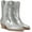 Silver Metallic, variant on Women's Bianca Mid Shaft Western Boot White Leather 9.5M