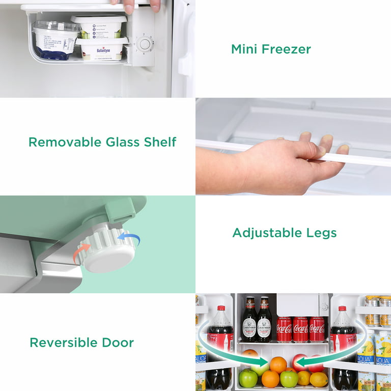 1.7 Cubic Foot Compact Dorm Refrigerator, Black, Reversible door, allows  opening on left or right, Mechanical thermostat. - AliExpress