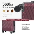 thumbnail image 6 of Travelhouse 4 Piece Hardshell Luggage Set Hardside Lightweight Suitcase with TSA Lock Spinner Wheels.(Wine Red), 6 of 7