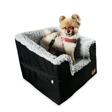 UPC: 0655199637485 | K&H Pet Products Bucket Booster Pet Seat Rectangle Knockdown Black/Gray Small