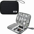 thumbnail image 2 of Travel Electronic Organizer Bag, Portable Cable Storage Pouch for Hard Drive Chargers and Small Accessories, 2 of 7