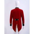 thumbnail image 4 of TiaoBug Kids Girls Boys Circus Ringmaster Fancy Dress Showman Stage Performance Costume Suits Burgundy 14, 4 of 7