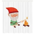 thumbnail image 2 of Ambesonne Christmas Themed Shower Curtain, Cottagecore Gnome, 69"Wx75"L, White Vermilion Pearl, 2 of 4