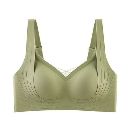 Wireless Women s Bra Underwear Women S Wide Straps Without Ring Gathered To Collect Side Breasts Large Size Tank Top Non Marking Bra  Women s Bra XL