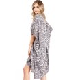 thumbnail image 2 of Lana Roux Women's Leopard Print Soft Cover-Up Kimono (One Size, Coffee), 2 of 5