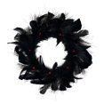 thumbnail image 1 of Guirnalda de cóctel negro de Halloween 45 cm Decoraciones colgantes Favores Guirnalda redonda espeluznante Guirnalda de puerta delantera perfecl Guirnalda, 1 of 6