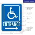 thumbnail image 3 of Right Arrow Handicap Entrance Sign,, 3 of 8