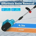 thumbnail image 4 of TeqHome Cordless Snow Shovel 11" Electric Snow Shovel with 21V 2.6Ah Battery 26ft Throw Distance Lightweight 7.5lb Snow Removal for Driveway & Sidewalks, 4 of 13