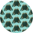 thumbnail image 1 of Ahgly Company Machine Washable Indoor Round Transitional Dark SlateGray or Dark SlateGrey Green Area Rugs, 4' Round, 1 of 7