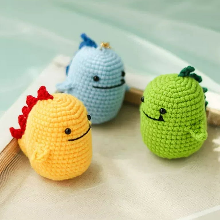 DIY Crochet Animal Kit with Yarn Stuffing Keychain DIY Crochet Craft Kit  for Beginners Complete Crochet Starter Knitting Pack