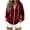 (New43)Wine, variant on Women's Vertical Rib Knit Zip Up Hooded Jacket Casual Drawstring Long Sleeve Loose Fit Coat Oversized Fall Daily Layering Top