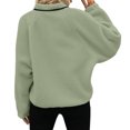 thumbnail image 6 of Zyloft Womens Jackets Trendy Women's European and American Solid Color Lamb Wool Jacket Long Sleeved Hooded Casual Jacket/jacket Green M Black*Friday/Cyber*Monday Clearance, 6 of 8