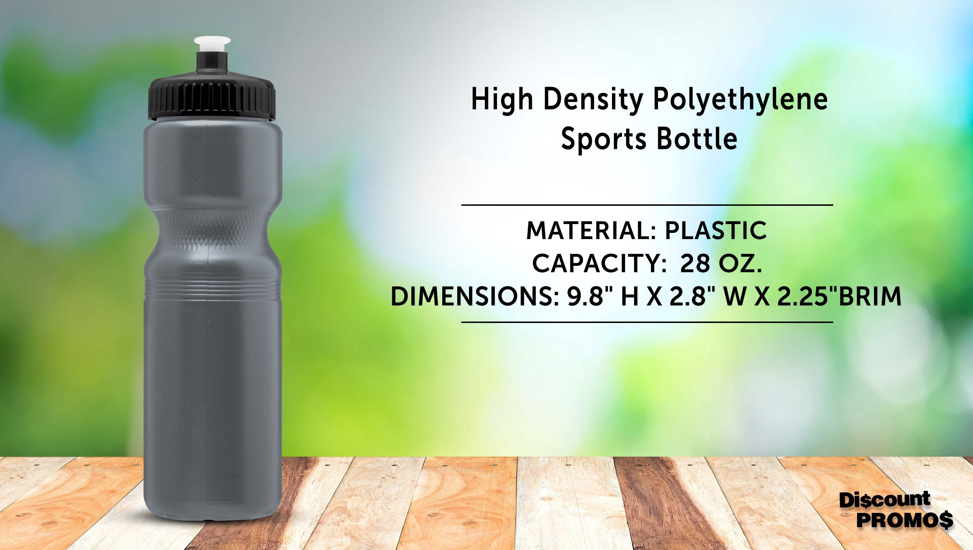 Water Bottles with Push Cap 28 oz. Set of 6, Bulk Pack - Reusable, Great for Gym, Hiking, Cycling, School - Silver