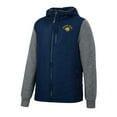 thumbnail image 2 of Men's Colosseum Navy/Charcoal Notre Dame Fighting Irish Course Herringbone Full-Zip Hoodie, 2 of 3