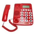 thumbnail image 2 of Landline Phones, Clear Sound Corded Phone Dual Port  For Office Red, 2 of 8