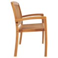 thumbnail image 2 of vidaXL 3-Seater Stacking Garden Bench 159 cm Solid Teak Wood, 2 of 4