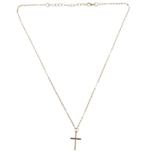 Summer Gold Chain Cross Necklace Small Gold Cross Religious Jewelry,1*Necklace,Gold