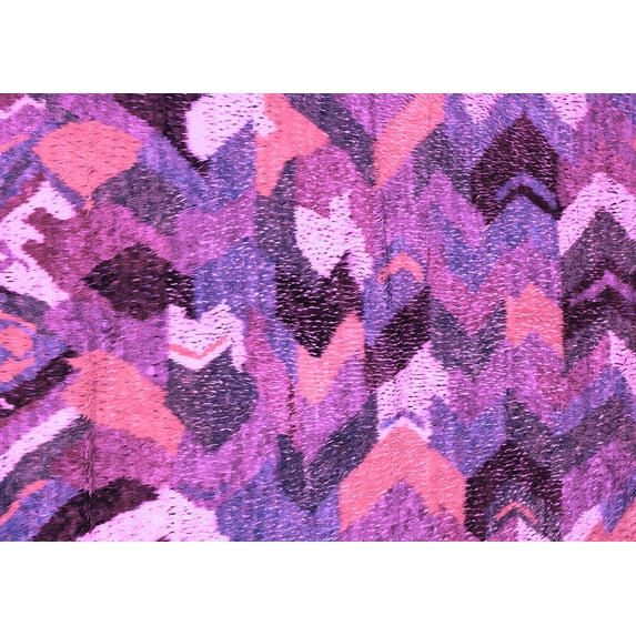 Ahgly Company Indoor Rectangle Abstract Purple Modern Area Rugs, 7' x 9'