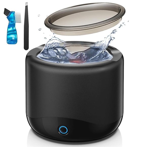 Ultrasonic Cleaner Retainer Cleaner - 45kHz Portable Ultrasonic Dental Cleaner - Cleaning Guard, Ho